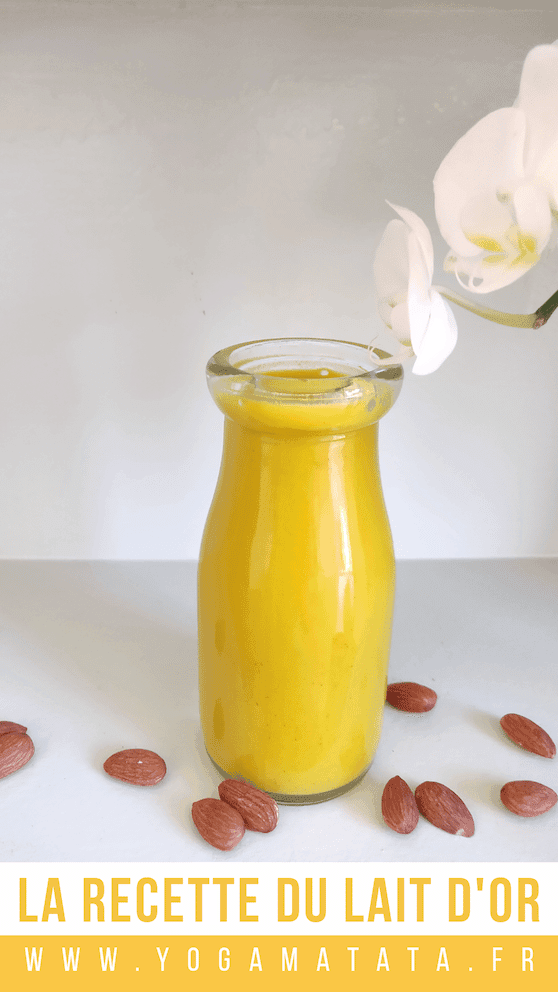 Le lait d'or, merveilleuse boisson chaude ayurvédique réconfortante et cocooning par excellence, est la recette star de cet hiver ! En plus, elle est saine et excellente pour la santé ! Parfait pour terminer votre séance de yoga, en vous enfilant sous un plaid avec un bon livre :) #ayurveda #hiver #cocooning #laitdor #goldenmilk #recette #curcuma #vegan #healthy