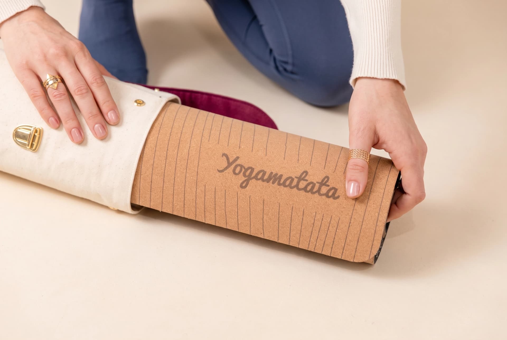 Tapis de yoga pliable – Lignes vue 8