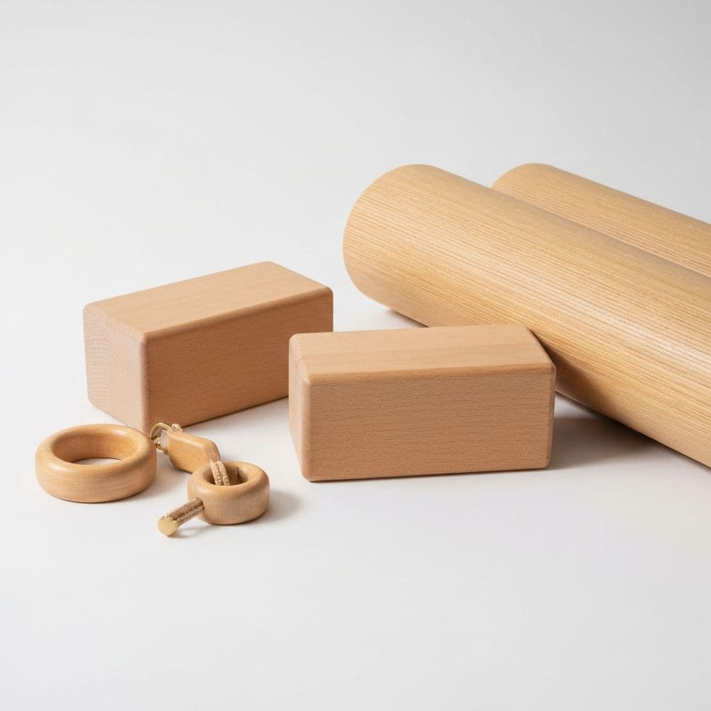 Accessoires de yoga soigneusement entretenus