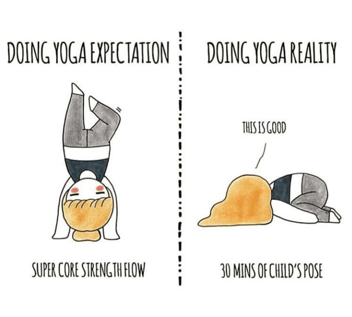 Longue journée? Faites une pause et amusez-vous avec ces memes rigolos de yoga.
